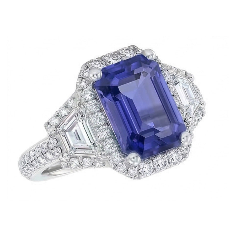 echter round diamant 4.50Karat ring Draufsicht