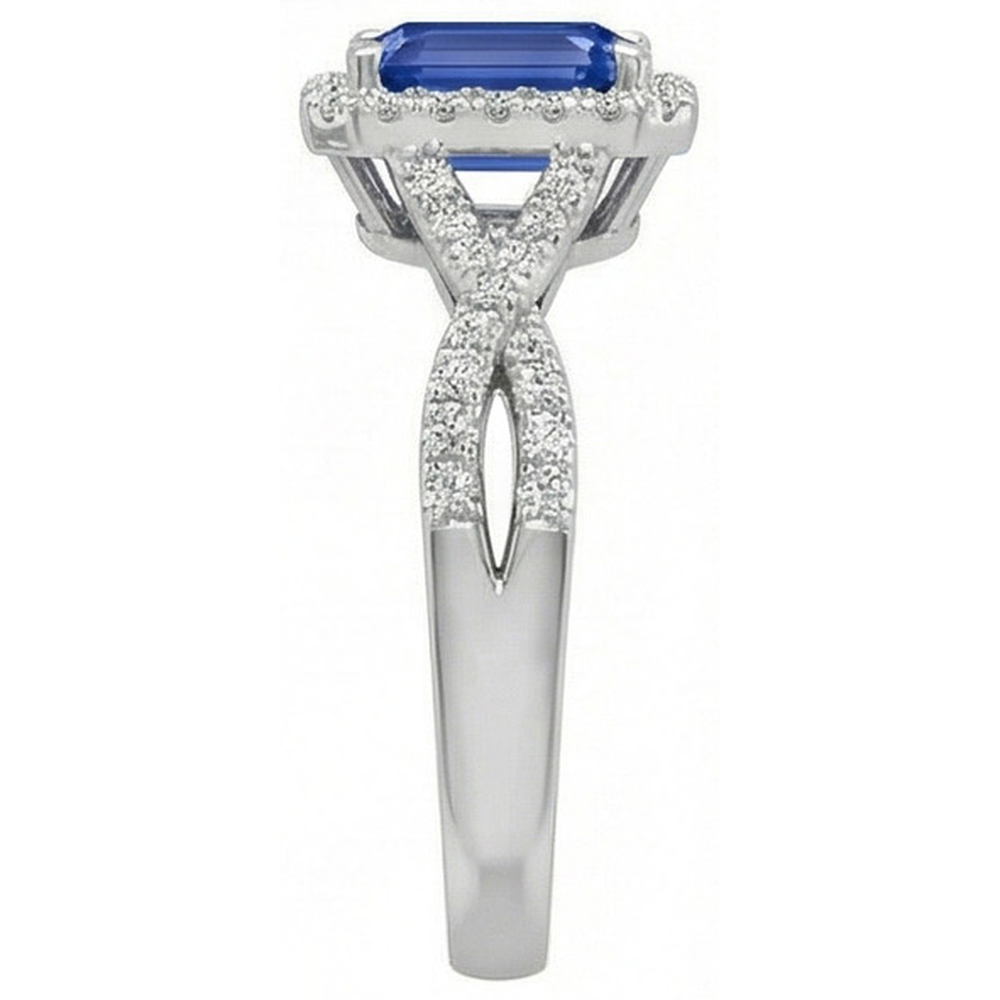 echter round diamant 3.50Karat ring Draufsicht