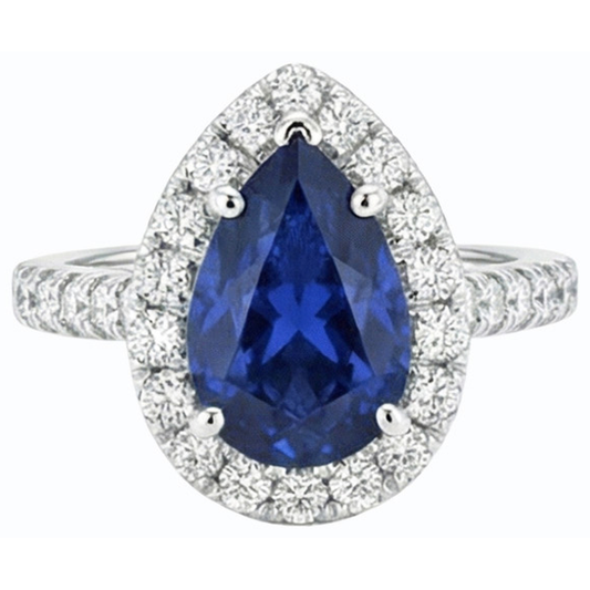 echter round diamant 3.50Karat ring Seitenansicht