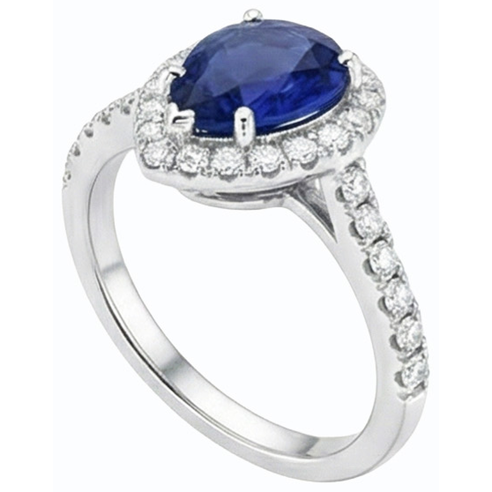 echter round diamant 3.50Karat ring Draufsicht