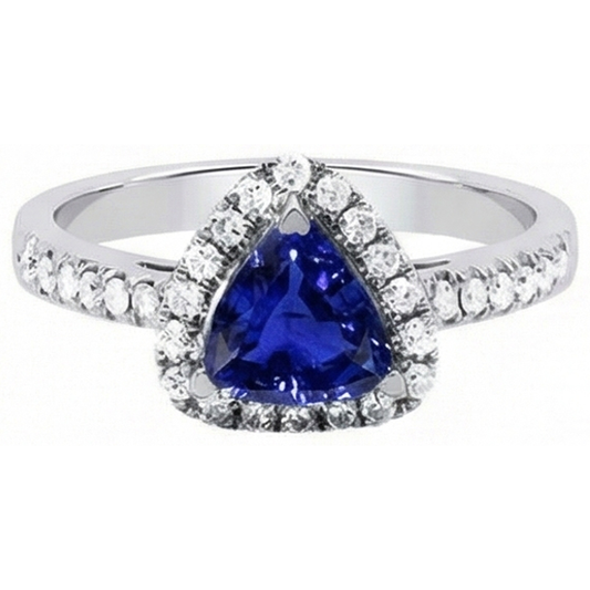 echter trillion diamant 2Karat ring Vorderansicht