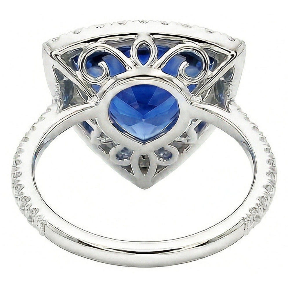 echter trillion diamant 5Karat ring Profilansicht