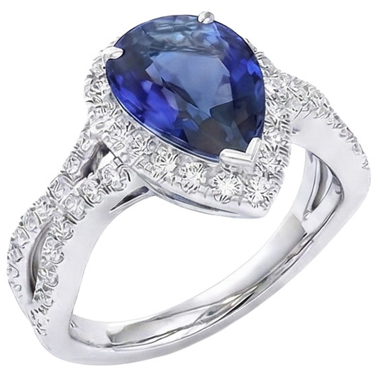echter round diamant 6.50Karat ring Seitenansicht