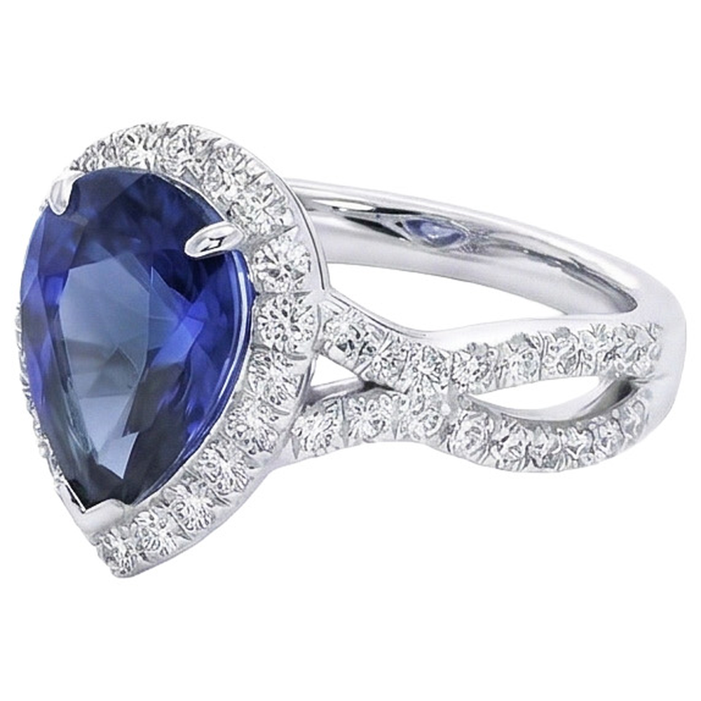 echter round diamant 6.50Karat ring Draufsicht