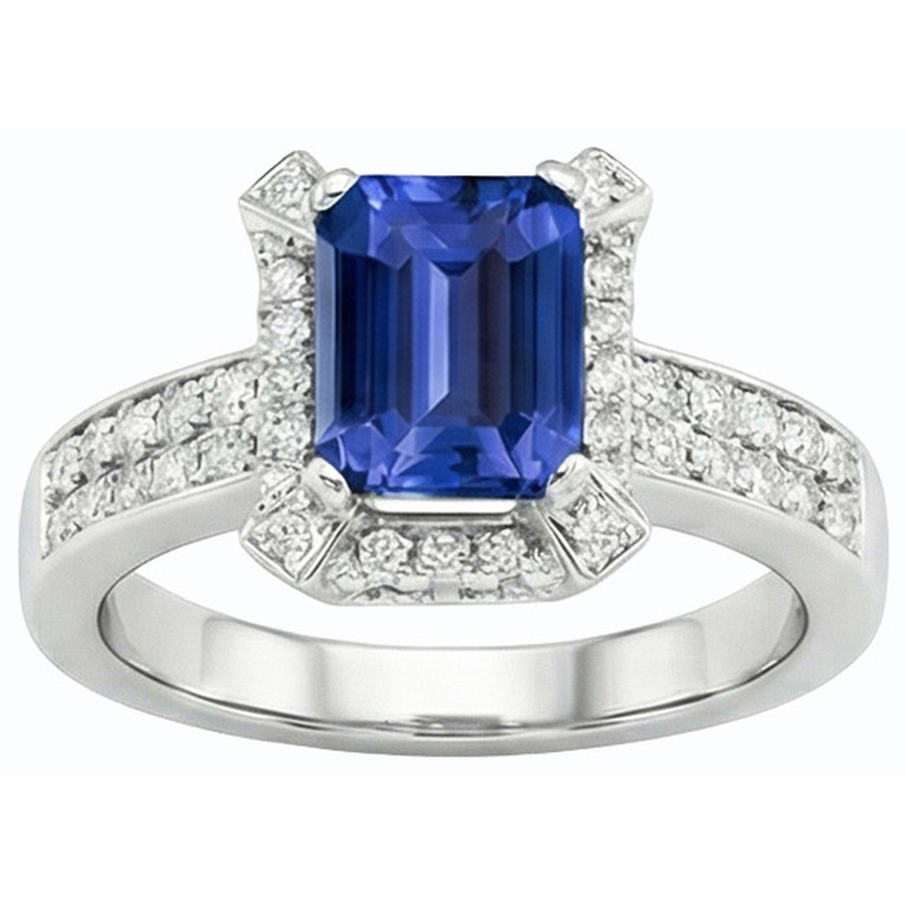echter round diamant 3.50Karat ring Draufsicht