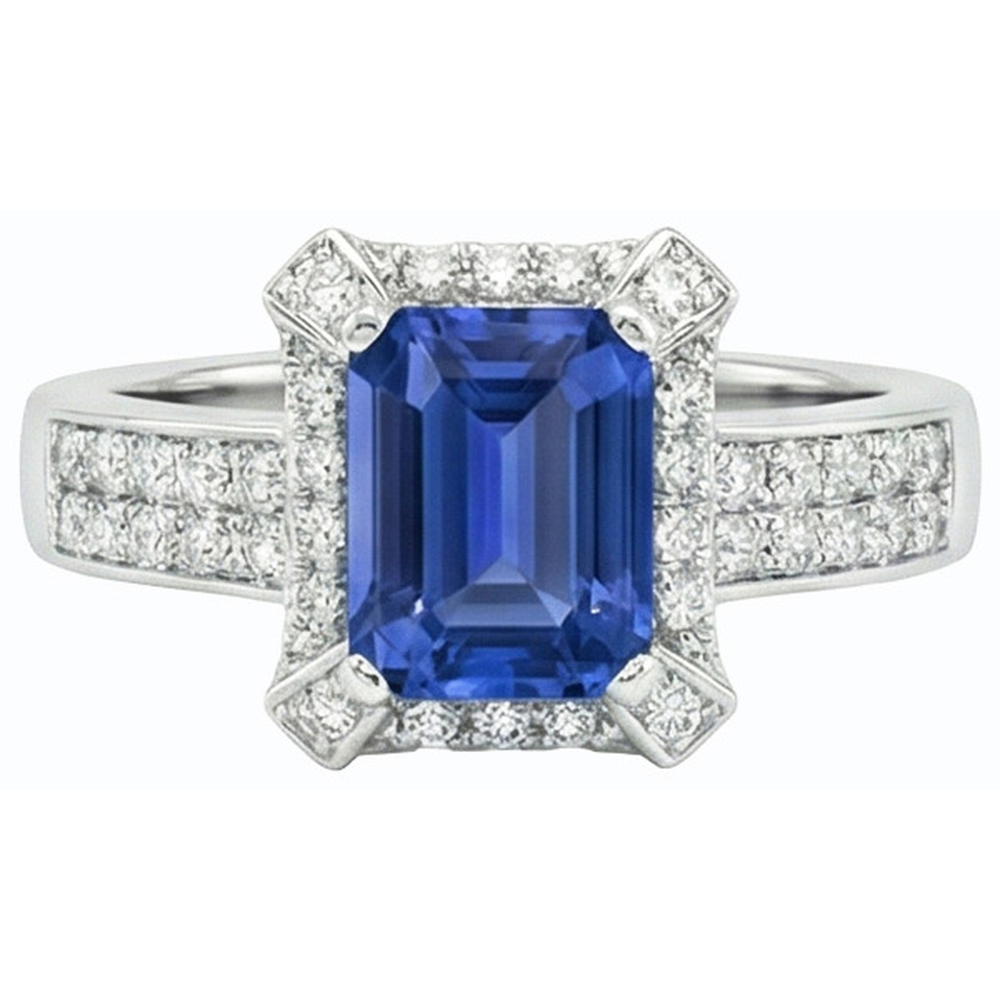 echter round diamant 3.50Karat ring auf Weiß