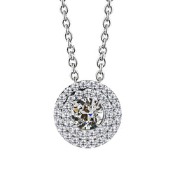 Halo 14 Karat Weißgold – Brillant Old Mine Cut 2,50 Karat