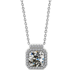 Kunstvoller Edler Diamant Halo 1 Karat – 14 Karat Weißgold von
