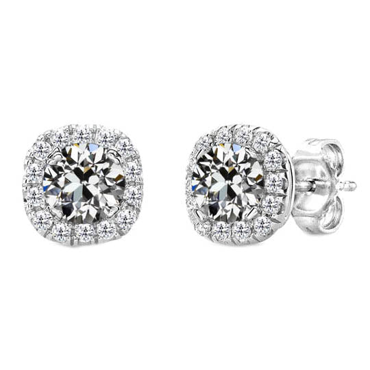 Ohrringe 14K Weißgold mit Brillant – Hauptansicht
