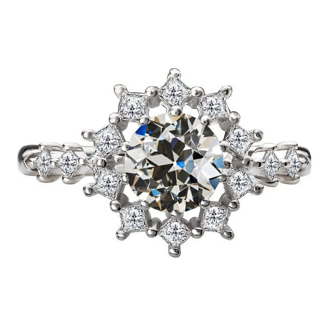 Maßgefertigter Halo-Fassung Ring 3,50 Karat – Hauptansicht