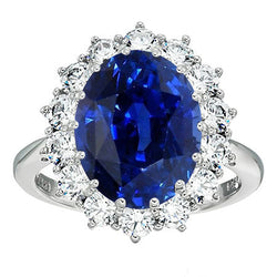 Kornblumenblauer Saphir Edelstein-Ring 3,50 Karat F/VS1 – 14