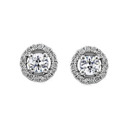 Diamant Ohrstecker – Antik-Kissen-Schliff 1 Karat 14K Weißgold