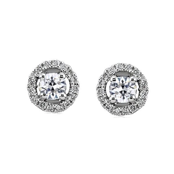 Diamant Ohrstecker 1-Karat 14K Weißgold – Hauptansicht