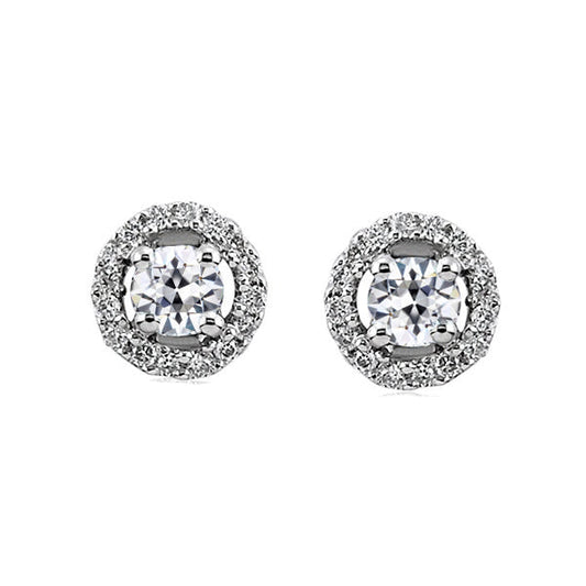 Diamant Ohrstecker 1-Karat 14K Weißgold – Hauptansicht