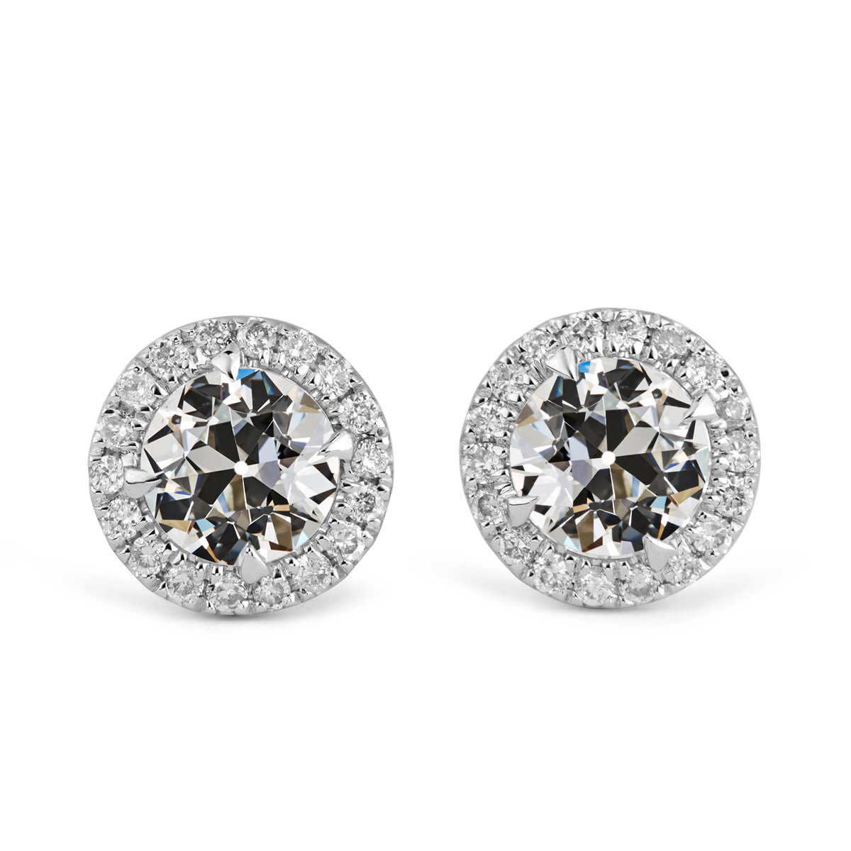 Eleganter Ohrringe 2 Karat – Hauptansicht