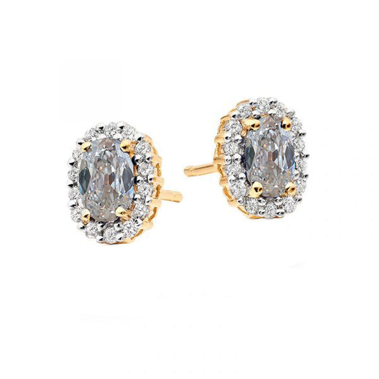 Stilvoller Edler Diamant Ohrringe 5,50 Karat – Hauptansicht