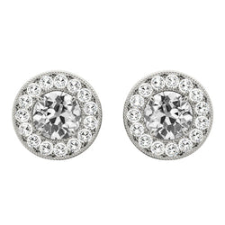 Erdgewonnener Edler Diamant Ohrringe 5 Karat – 14K Weißgold