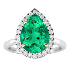 Exquisiter Schmuckstein-Ring mit GIA-Zertifiziert Edler Smaragd