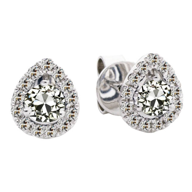 Diamant Ohrhänger 1,50-Karat 14K Weißgold – Hauptansicht