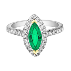 GIA-Geprüft Edelstein-Ring – Kolumbianischer Smaragd 2 Karat 14