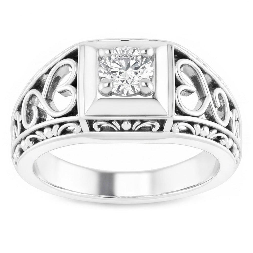 Handgefertigter Edler Diamant Einzelstein-Ring 1 Karat |