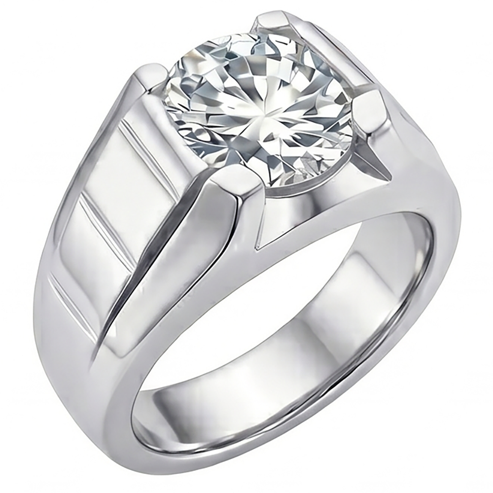 Handgefertigter Edler Diamant Herren-Ring 2 Karat von