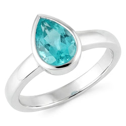 Handgefertigter Neon Paraiba Farbstein-Ring 1,25 Karat