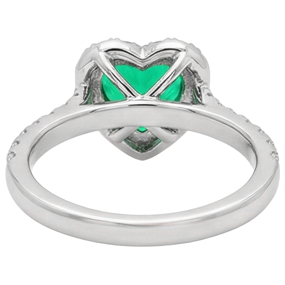 Kunstvoller Farbstein-Ring 2 Karat – Rückansicht