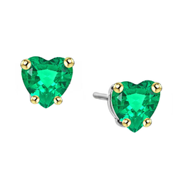 Edler Smaragd im Herzform Gemstone Earring 3 Karat
