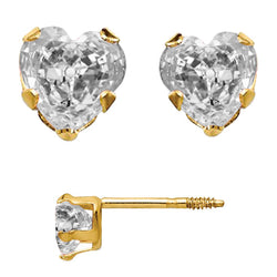 Zeitloser Edler Diamant Ohrstecker 7 Karat – 14K Gelbgold |