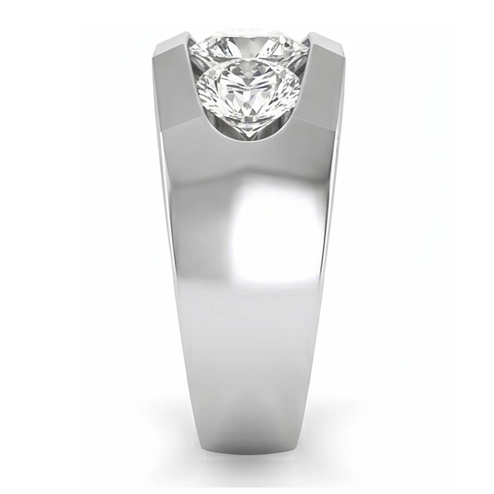 Herren Echt Aus der Erde Abgebauter Natürlicher Diamantring 3 Stein