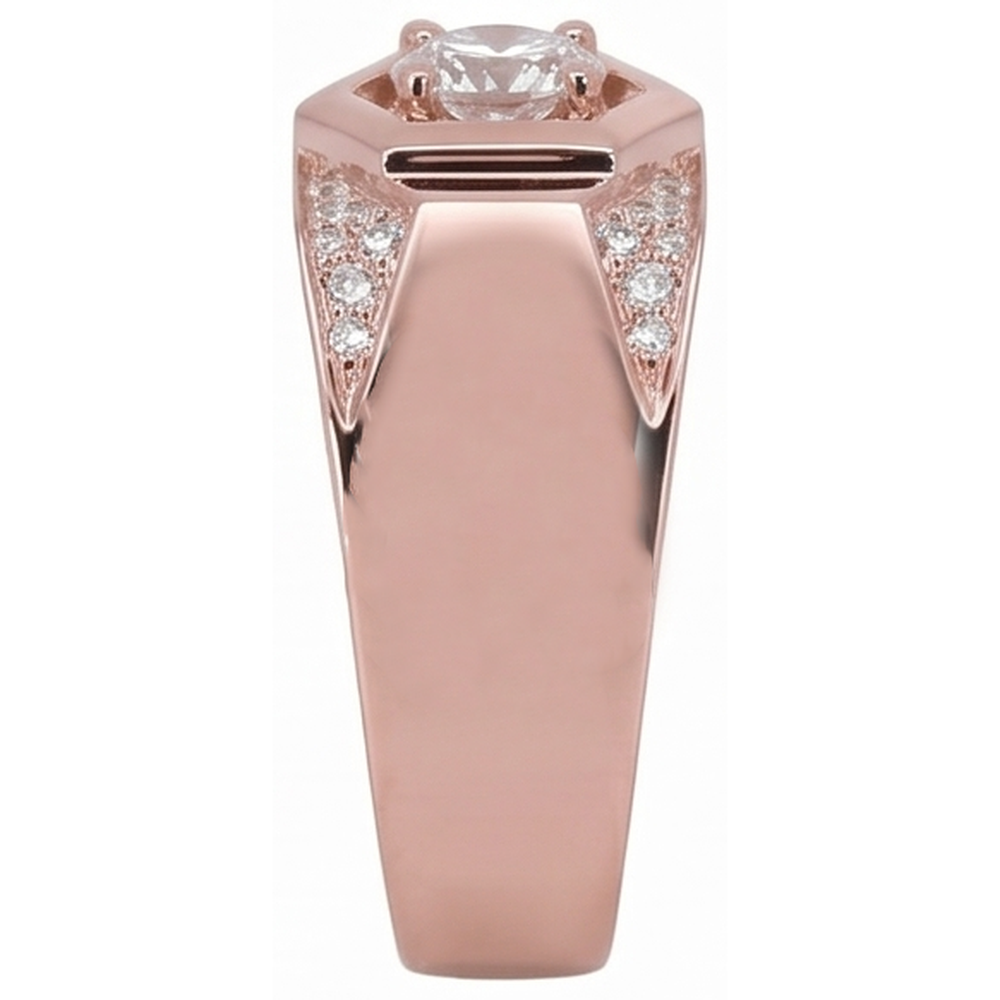 Herrenarmband aus 14 Karat Roségold mit rundem Echt Aus der Erde Abgebauter Natürlicher Diamanten 1,75 Karat