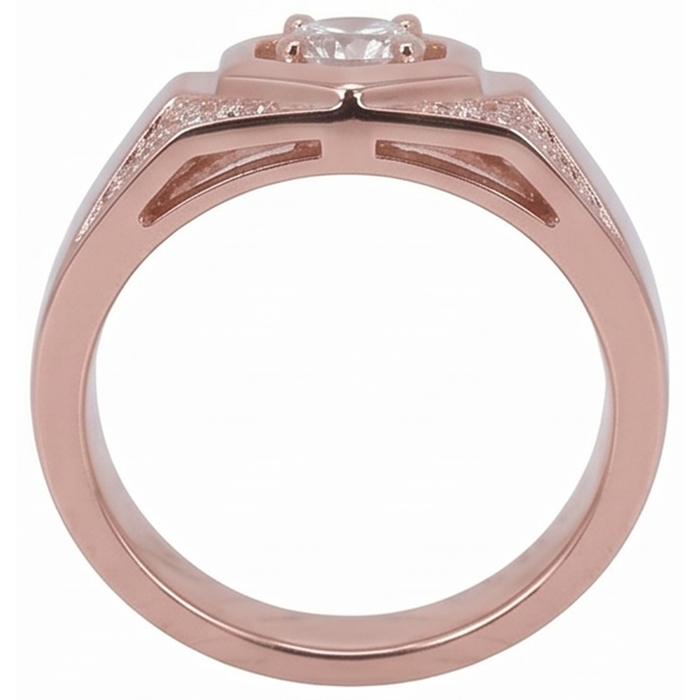 Herrenarmband aus 14 Karat Roségold mit rundem Echt Aus der Erde Abgebauter Natürlicher Diamanten 1,75 Karat