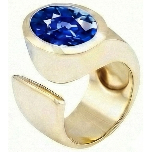 echter oval diamant 3Karat ring Seitenansicht