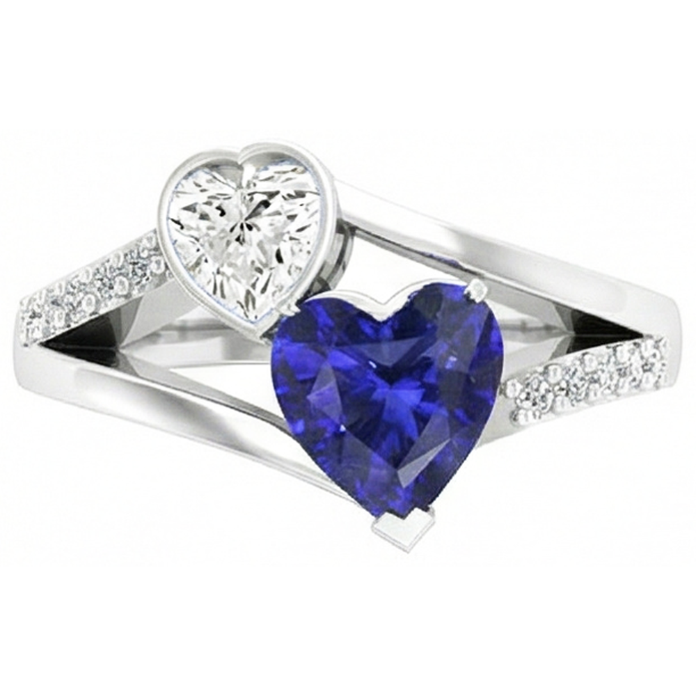 echter round diamant 3.25Karat ring Seitenansicht