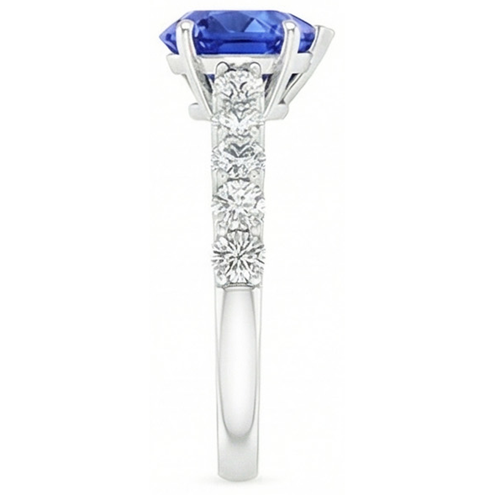 echter round diamant 2.50Karat ring Draufsicht