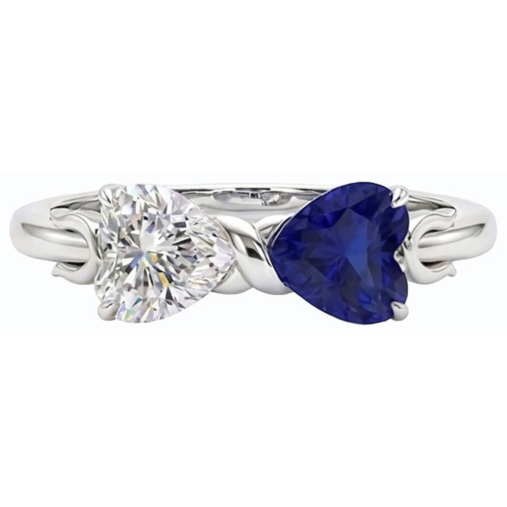 echter heart diamant 3Karat ring Draufsicht
