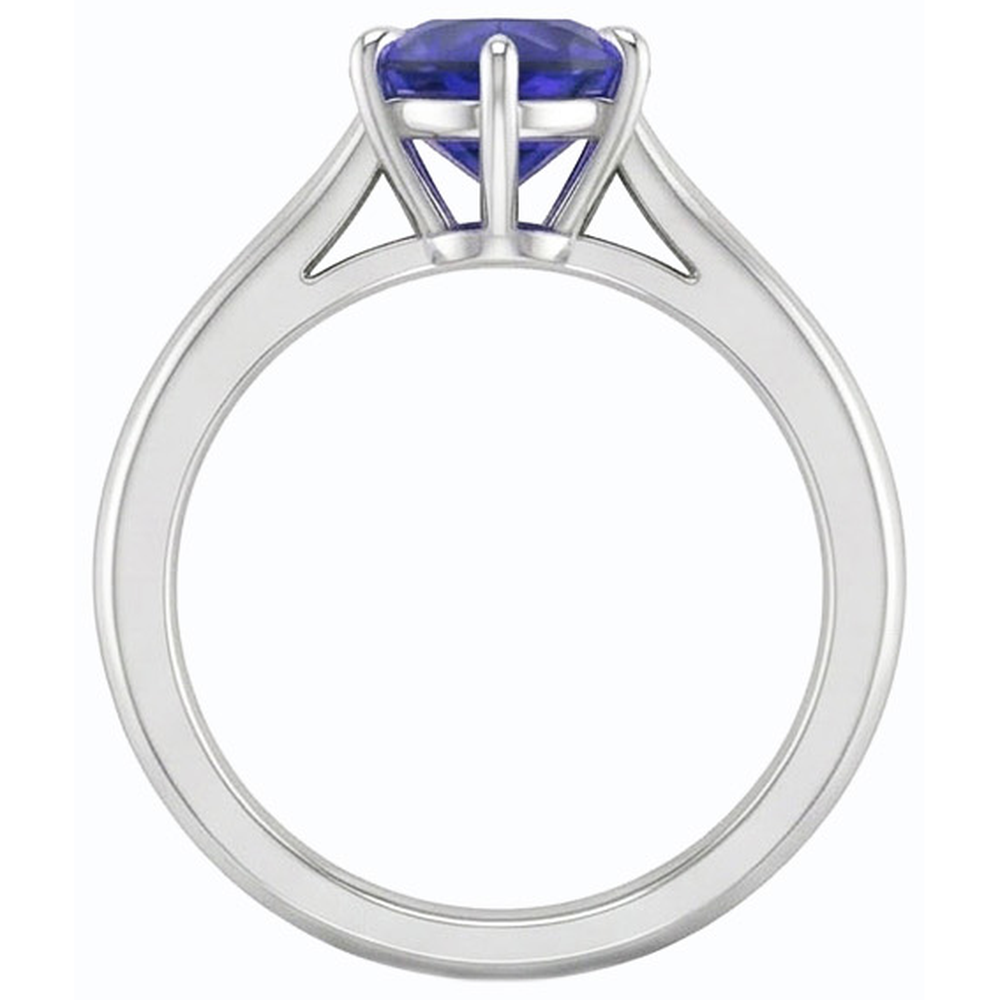 Herz Solitaire Ceylon Saphir Ring Krappen Set 1 Karat