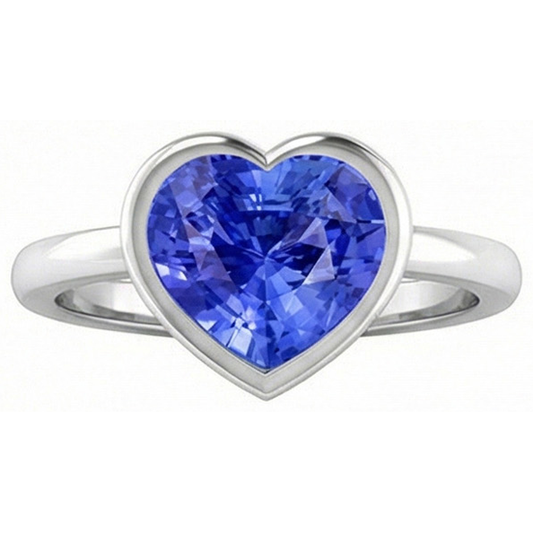 echter heart diamant 2.50Karat ring Seitenansicht