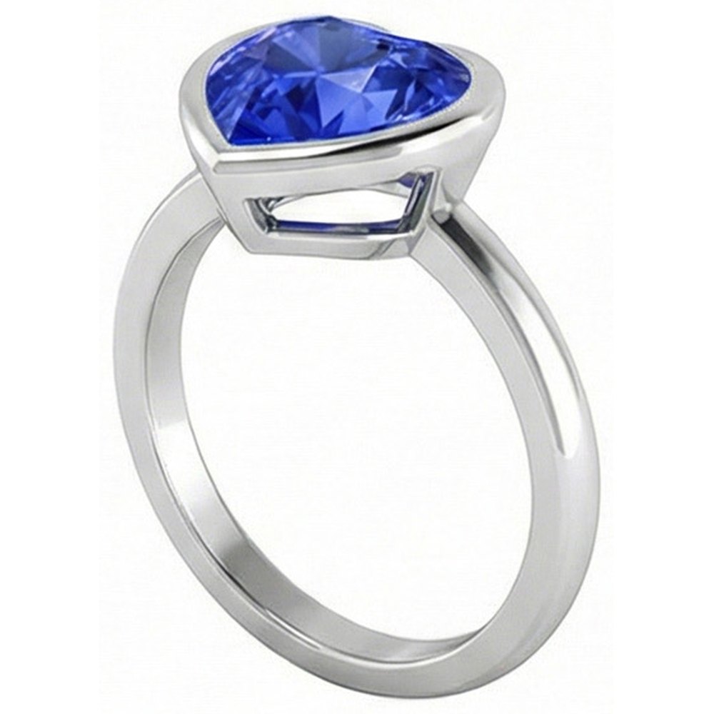 echter heart diamant 2.50Karat ring Draufsicht