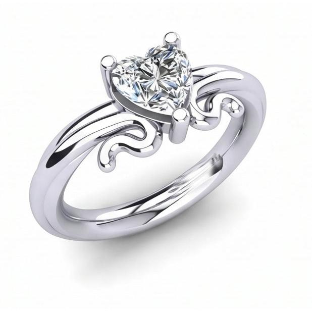 echter heart diamant 1.50Karat ring Seitenansicht