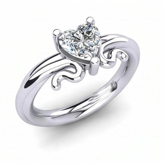echter heart diamant 1.50Karat ring Seitenansicht