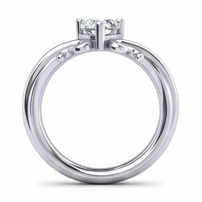 echter heart diamant 1.50Karat ring Draufsicht
