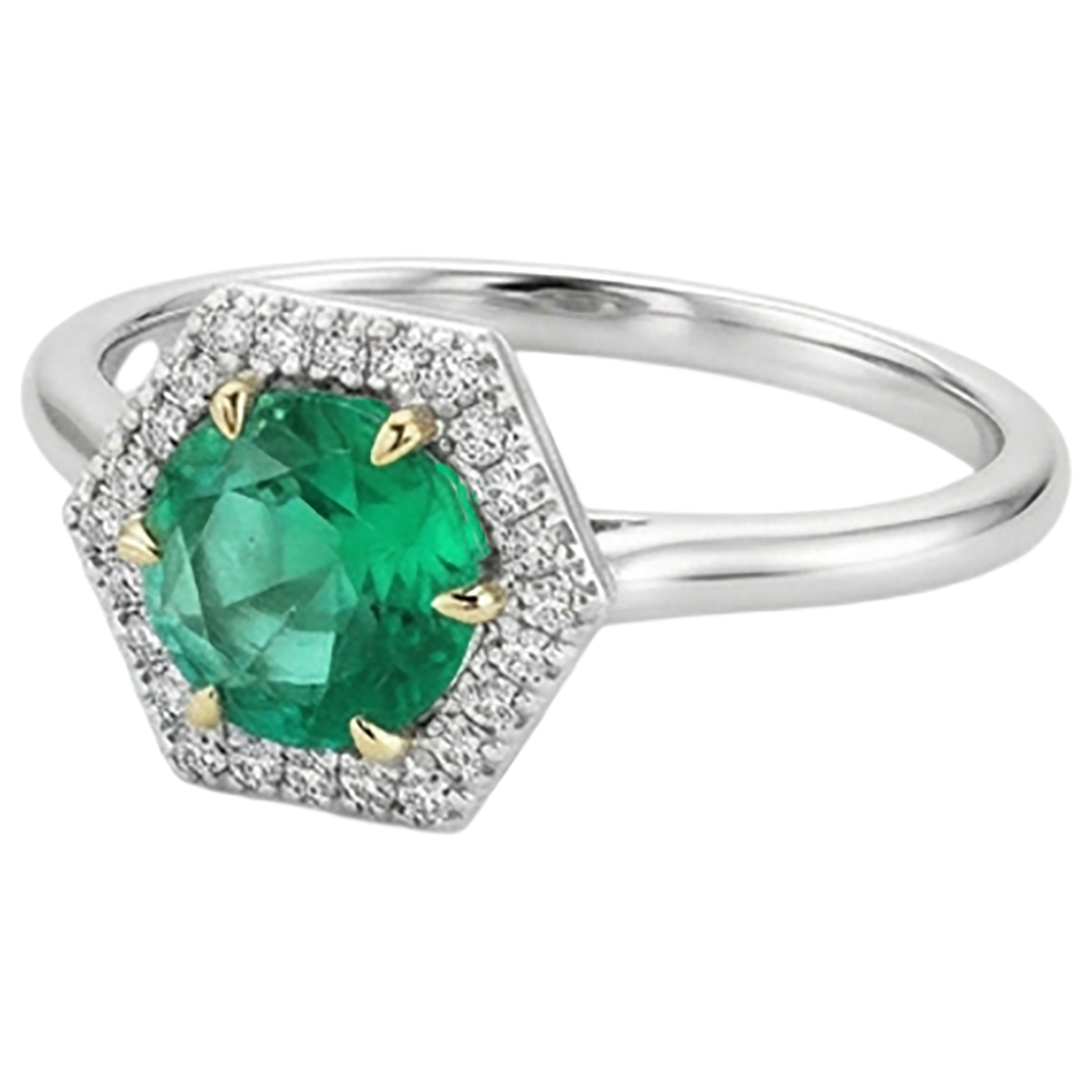 Strahlender Schmuckstein-Ring 2,50 Karat – Schrägansicht