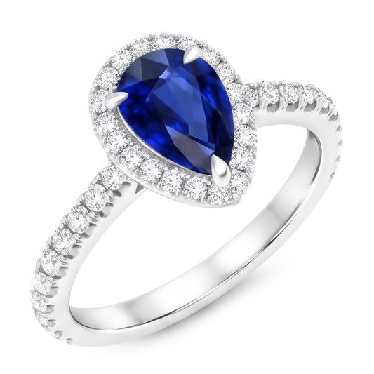 Hochwertiger Blauer Saphir Schmuckstein-Ring 2,50 Karat – 14K