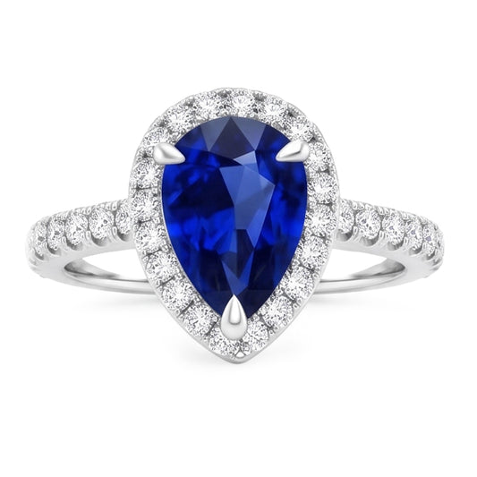 Hochwertiger Blauer Saphir Schmuckstein-Ring 2,50 Karat – 14K