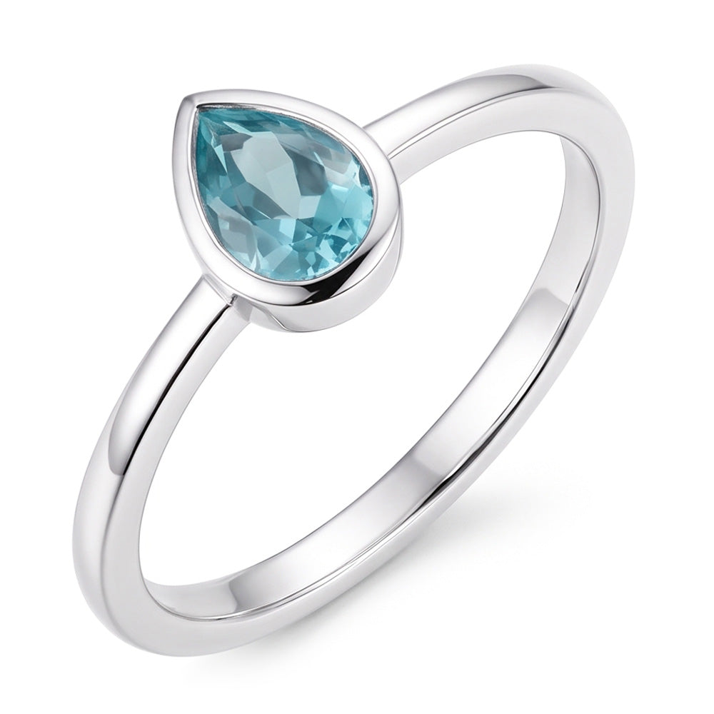 Hochwertiger Neon Paraiba Schmuckstein-Ring 1 Karat – 14K