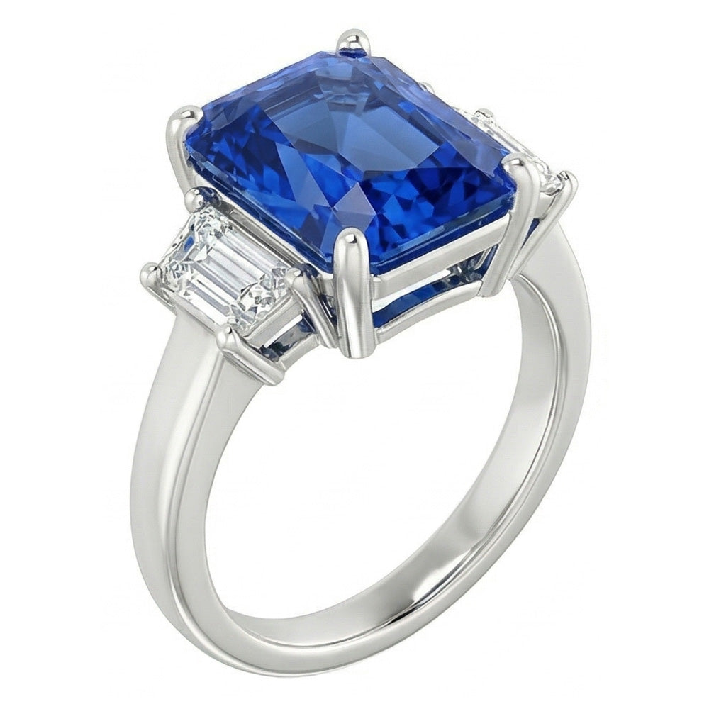 echter radiant diamant 1.75Karat ring Vorderansicht