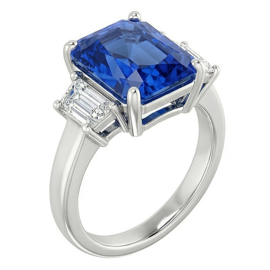 echter radiant diamant 1.75Karat ring Vorderansicht