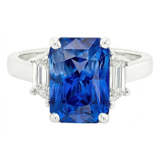echter radiant diamant 1.75Karat ring Seitenansicht